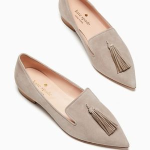 Kate Spade suede tassel flat/loafer | size 9.5
